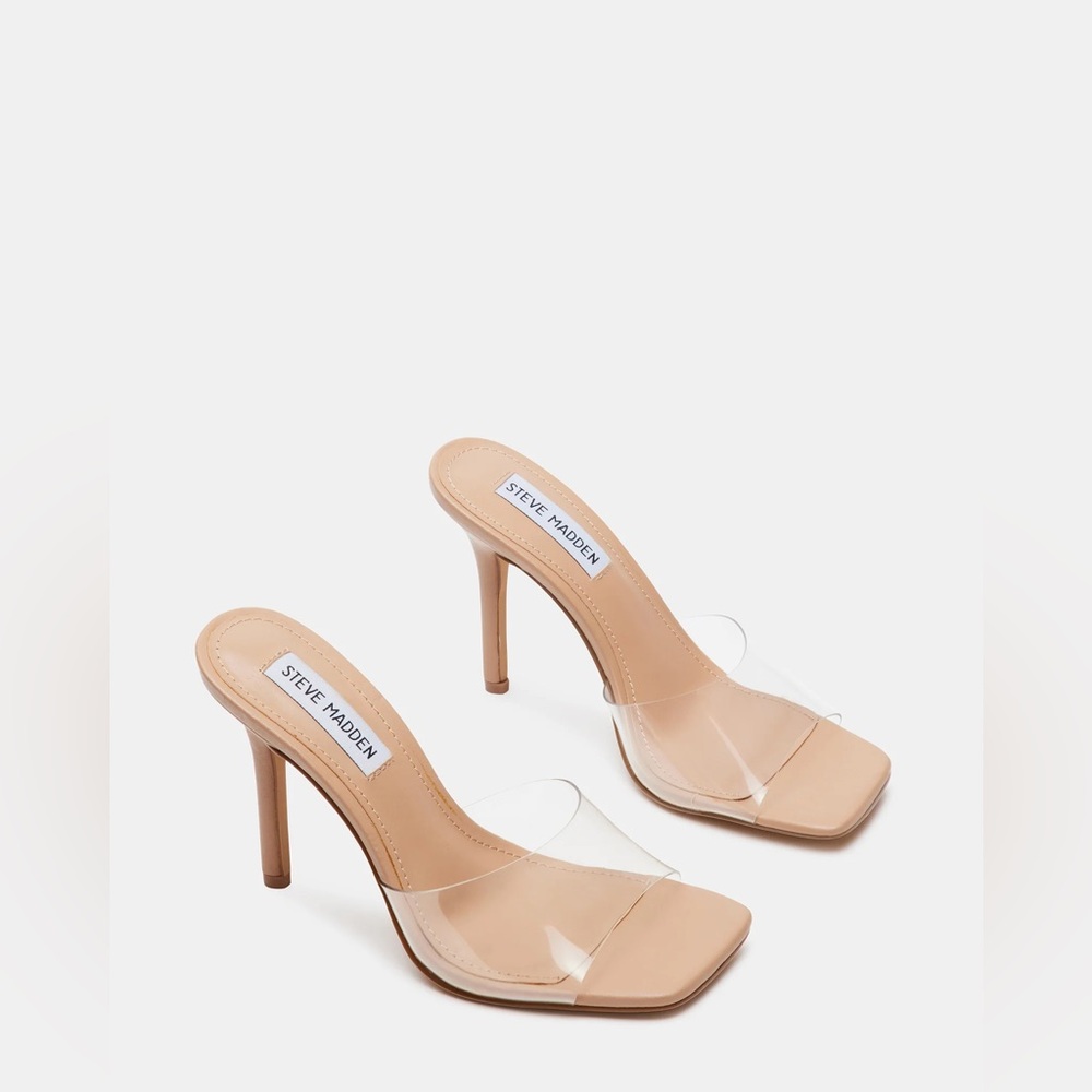Steve Madden Signal Heel Clear Size 7.5